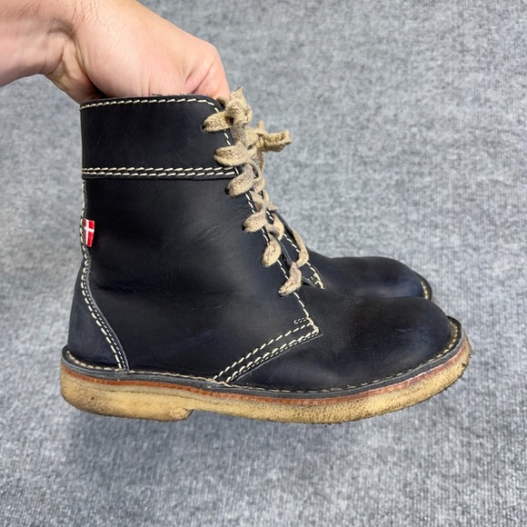 Duckfeet Faborg Navy Blue Boots Womens EU 38 US 7.5-8 Danish Denmark Leather - Picture 1 of 7